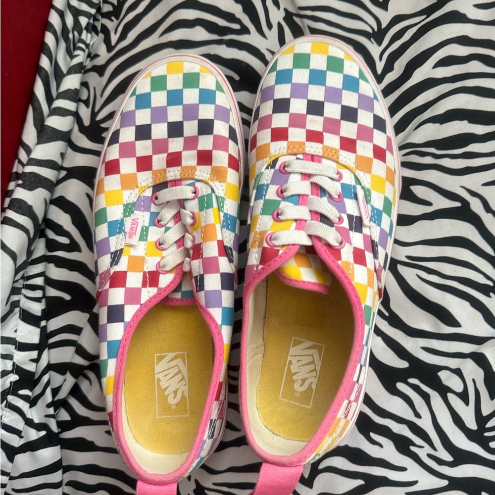 Vans Multicolor Checkered shoes 6.5 women’s